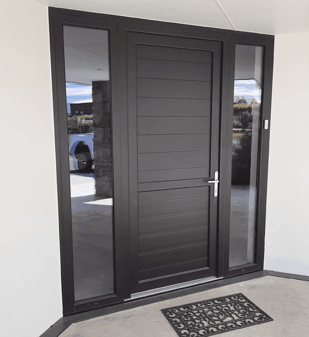 Entrance Door Ash Black, Double Glazed UPVC Legend Windows & Doors